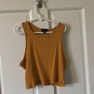 Originality Yellow/ Gold Cropped Tank. Size M